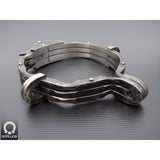 a heavy hand forged wrought iron neck collar made by gaaluub