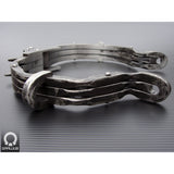 a heavy hand forged wrought iron neck shackle made by gaaluub