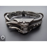 a heavy hand forged wrought iron neck shackle made by gaaluub