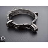 a heavy hand forged wrought iron neck shackle made by gaaluub