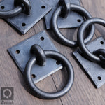 Set of 4 Hand-forged ring pull handles - Dara L