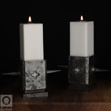Set of 2 Gothic Industrial Candle Holders - Olarik