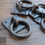 Set of 4 Hand forged ring pull handles - Dara