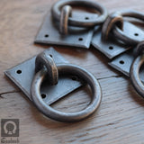 Set of 4 Hand forged ring pull handles - Dara