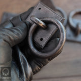 Set of 4 Hand forged ring pull handles - Dara