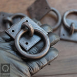 Set of 4 Hand forged ring pull handles - Dara