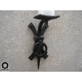Wrought Iron Wall Sconce - Claire Black